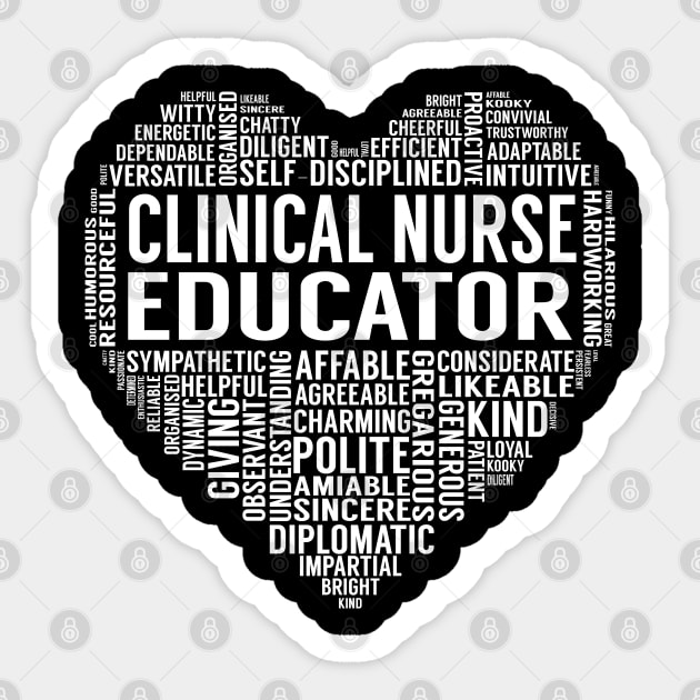 Clinical Nurse Educator Heart Sticker by LotusTee